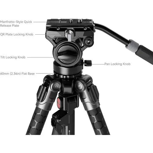 SmallRig 5305 x Potato Jet TRIBEX SE Hydraulic Aluminum Alloy Tripod Kit - AVC photo video store