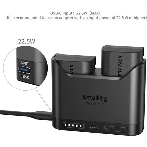 SmallRig 5485 LP-E6P Camera Battery Charger Kit - AVC photo video store