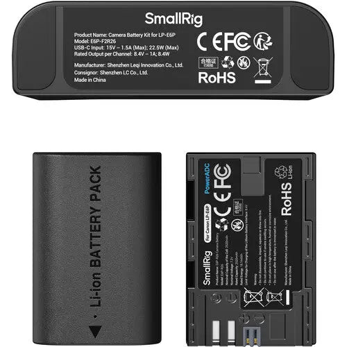 SmallRig 5485 LP-E6P Camera Battery Charger Kit - AVC photo video store