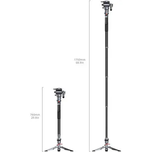 SmallRig 5565 Carbon Fiber Video Monopod with Fluid Head - AVC photo video store