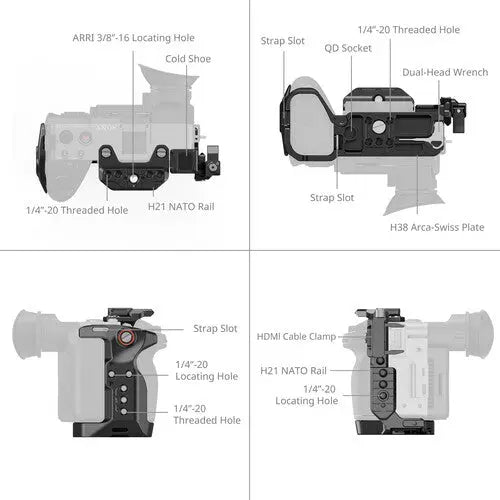 SmallRig 5589 Basic Camera Cage Kit with Rotating Top Handle for Sony FX2 - AVC photo video store