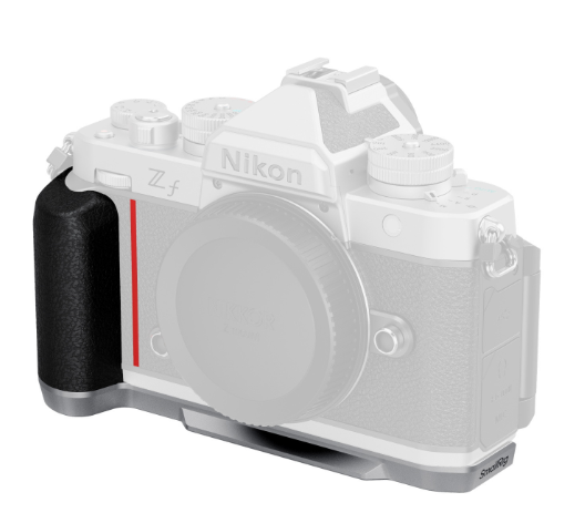 Smallrig 5706 L-Shaped Mount Plate with Silicone Handle for Nikon Z f (Silver)