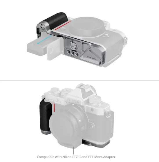 Smallrig 5706 L-Shaped Mount Plate with Silicone Handle for Nikon Z f (Silver) - AVC photo video store
