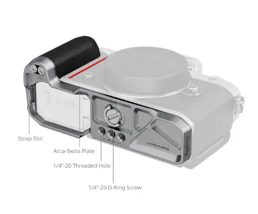 Smallrig 5706 L-Shaped Mount Plate with Silicone Handle for Nikon Z f (Silver) - AVC photo video store