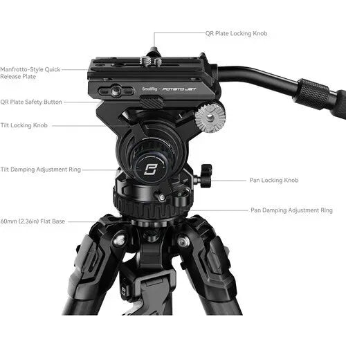 SmallRig 5755 x Potato Jet TRIBEX Carbon II Tripod with Fluid Head - AVC photo video store