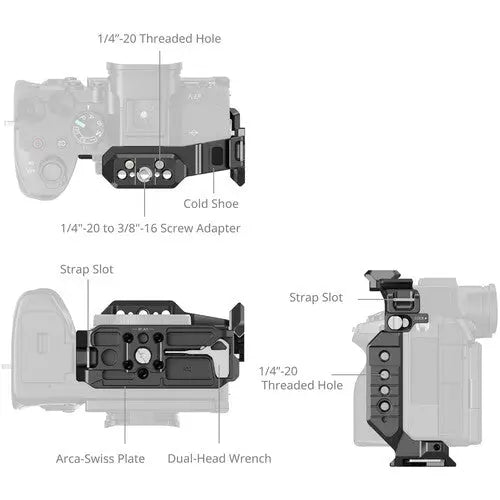 SmallRig 6023 HawkLock Quick Release Half Cage for Sony a7V, a7R V & a7 IV - AVC photo video store