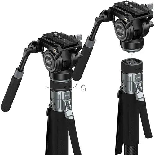 SmallRig 6286 x Potato Jet TRIBEX PRO X-Clutch Hydraulic Monopod (Video Version)