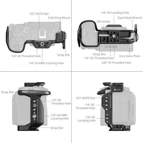 SmallRig 6382 HawkLock Quick Release Vertical Shooting Cage Kit for Canon EOS R6 V