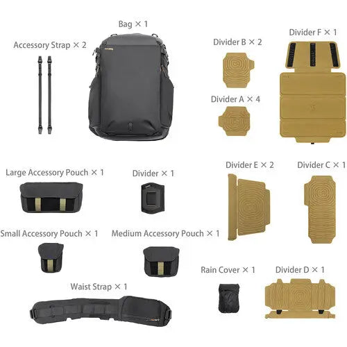 SmallRig 6521 Professional Outdoor Backpack (Black, 25L)