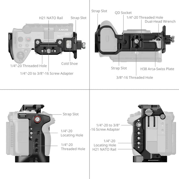 Smallrig 6777 HawkLock Cage Kit for Sony FX5 & XLR Handle