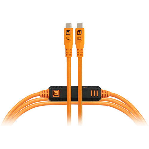 Cabo USB-C Tether Tools TetherPro Optima (15', laranja de alta visibilidade)