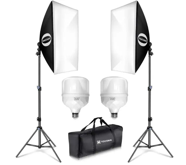 Tocoan Softbox Photography Lighting Kit, 2-Light