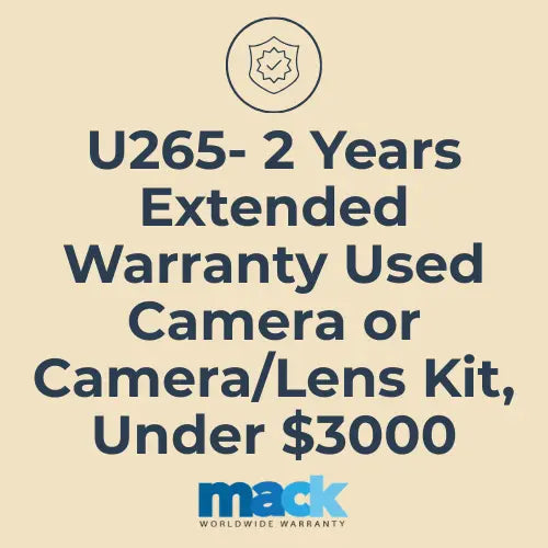 U265 2 Years Extended Warranty Used Camera or Camera/Lens Kit, Under $3000 - AVC photo video store