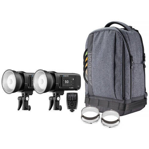Westcott FJ400 II Strobe 2-Light Backpack Kit with FJ-X3 S Wireless Trigger for Sony Cameras