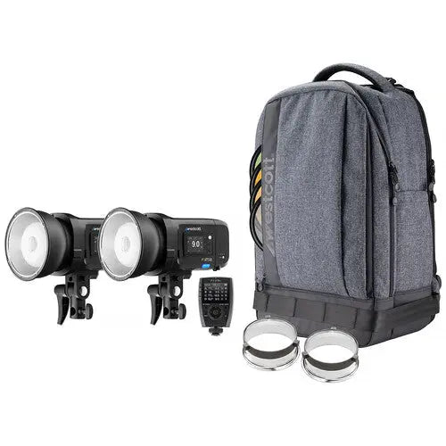 Westcott FJ250 250Ws Touchscreen Strobe with FJ-X3 S Trigger for Sony (2-Light Backpack Kit) - AVC photo video store