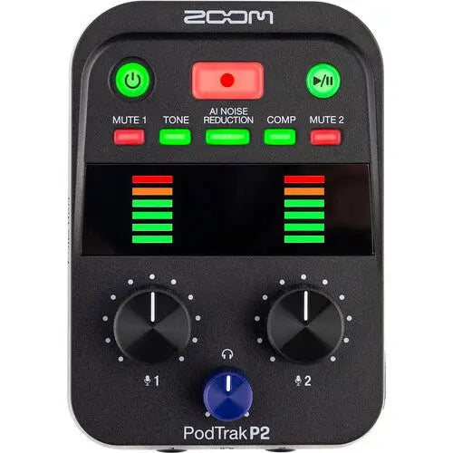 Zoom PodTrak P2 Dual USB Mic Recorder for Podcasters - AVC photo video store