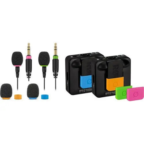 Rode COLORS 2 Set of Color-Coded Windshields, Rings & Tags for Wireless GO & Lavaliers (Set of 4) - AVC photo video store