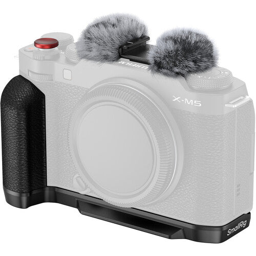 Placa de montagem em formato de L SmallRig 4876 com alça de silicone para FUJIFILM X-M5 (preta)