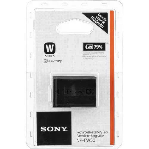 Sony NPFW50 Lithium-Ion Rechargeable Battery, Fits A7RII, A7SII, A6400, A6100 SONY
