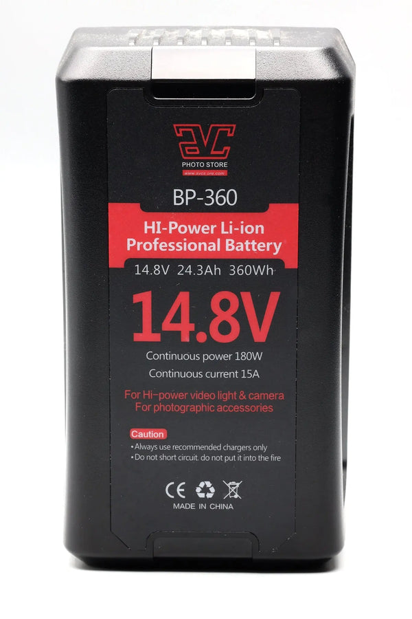 AVC BP360 Lithium Ion Professional V-Mount Battery, 14.8V 24.3Ah 360Wh - AVC photo video store