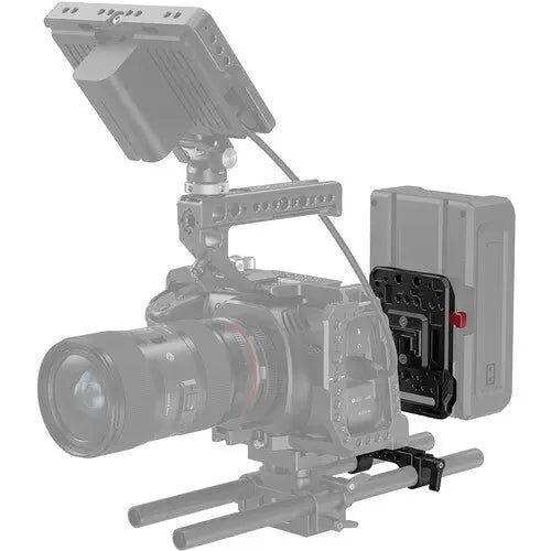 SmallRig 2991 V-Lock Battery Plate with 15mm Rod Clamp & Adjustable Arm - AVC photo video store