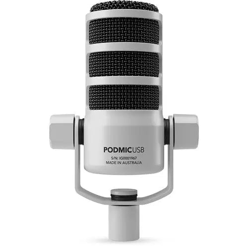 Rode PodMic USB and XLR Dynamic Broadcast Microphone White - AVC photo video store