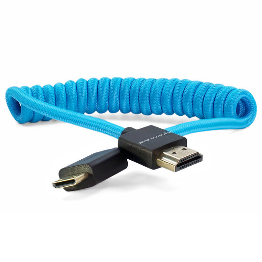 Kondor Blue Coiled Mini HDMI to Full HDMI (12-24")