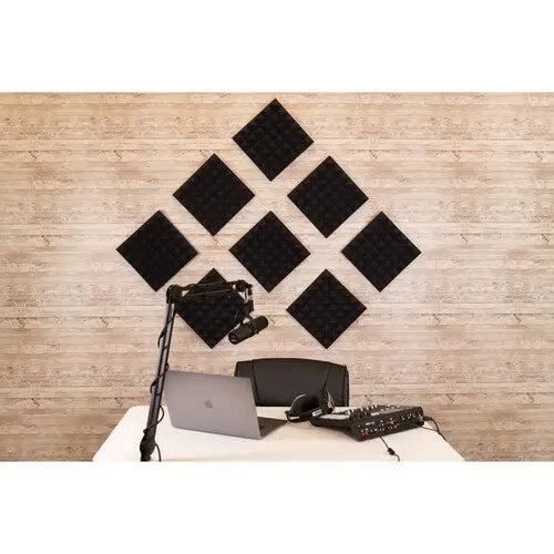 Gator 12x12"Acoustic Pyramid Panel (Charcoal) 8-Pack - AVC photo video store