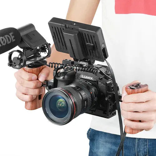 SmallRig 2187C Wooden Side Handle with NATO Clamp - AVC photo video store
