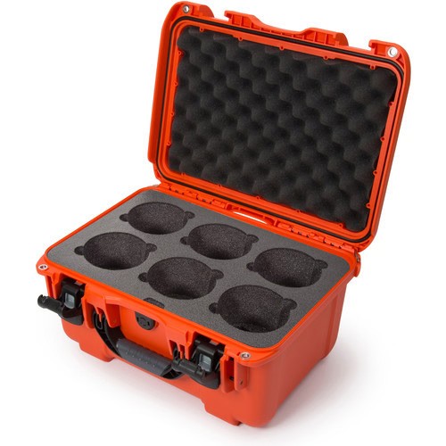 Nanuk 918 Hard Case with Foam Insert for Six Lenses (Orange, 20.L)