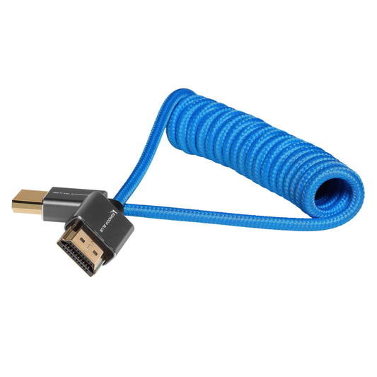 Kondor Blue Coiled Full HDMI Cable (12-24")