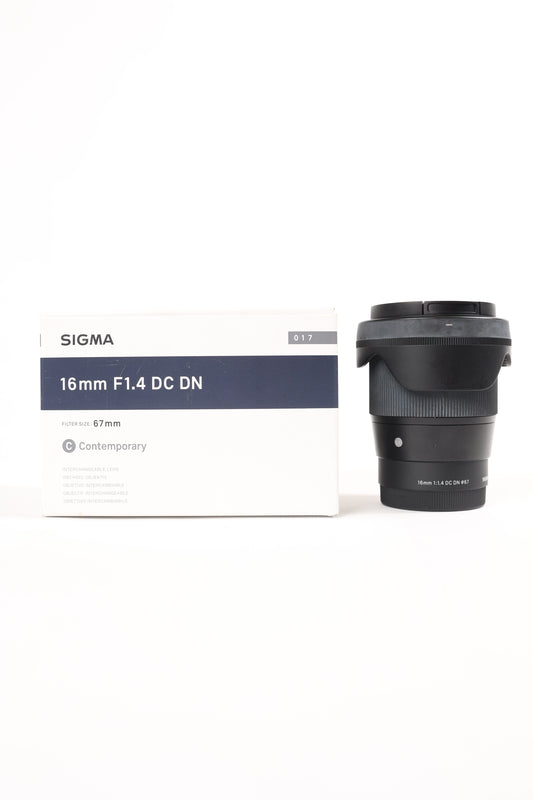 Sigma 16/1.4S/21071 16mm f/1.4 DC DN Contemporary F/Sony, Used