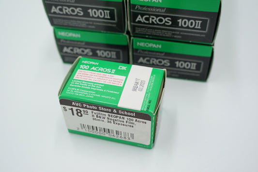 Fujifilm ACROS100 II Neopan B&W Negative Film, 35mm, 36 Exposures (Expired 03/2023) Bundle of 10