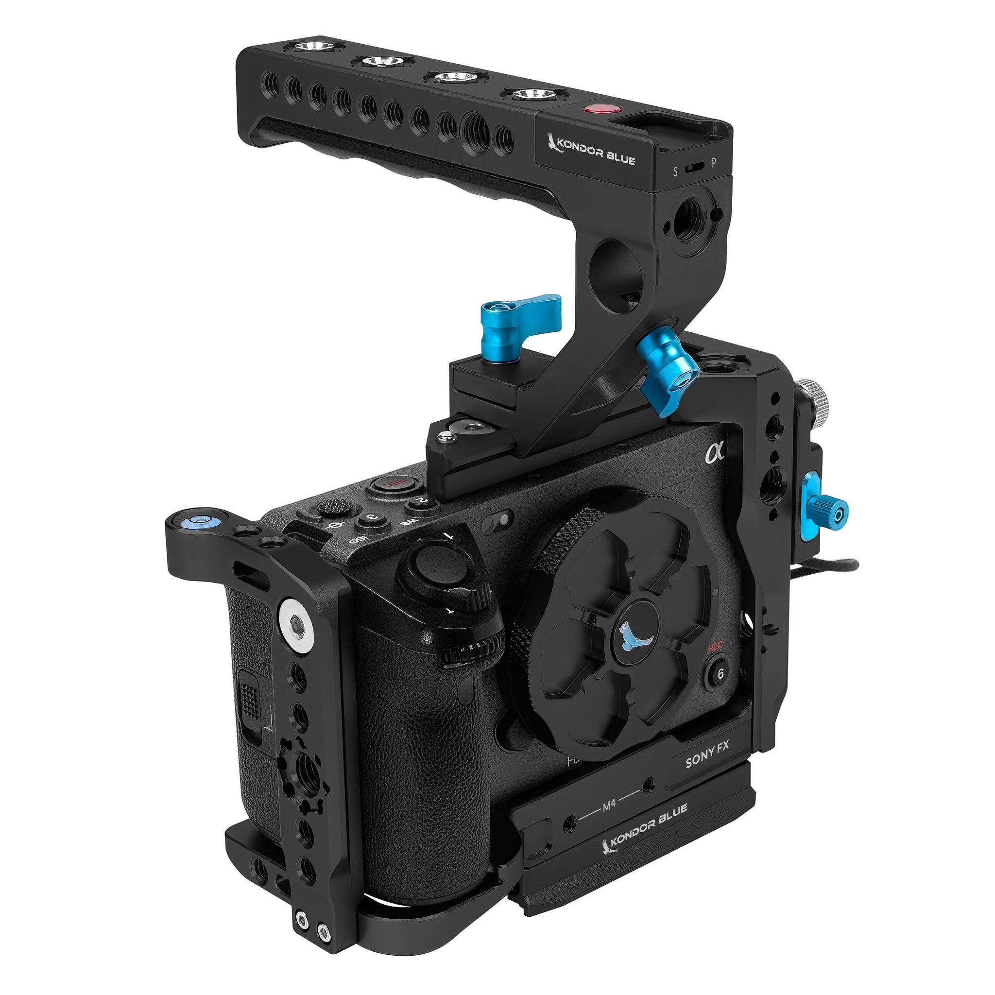 Kondor Blue Sony FX3/FX30 Cage - Black Cage with Trigger Handle