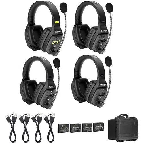 Saramonic WiTalk-WT4D 4-Person Full-Duplex Wireless Dual-Ear Headset Intercom System (1.9 GHz) - AVC photo video store