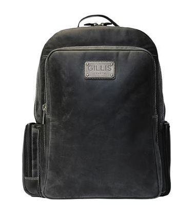 Mochila de cuero Dorr Trafalgar II Vintage Negra
