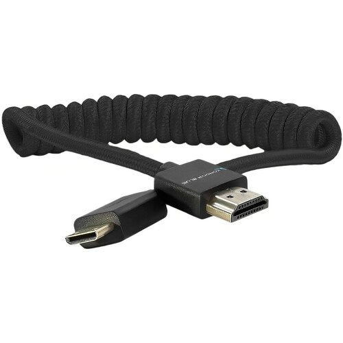 Kondor Blue Coiled Mini-HDMI to HDMI Cable (12 to 24", Black)