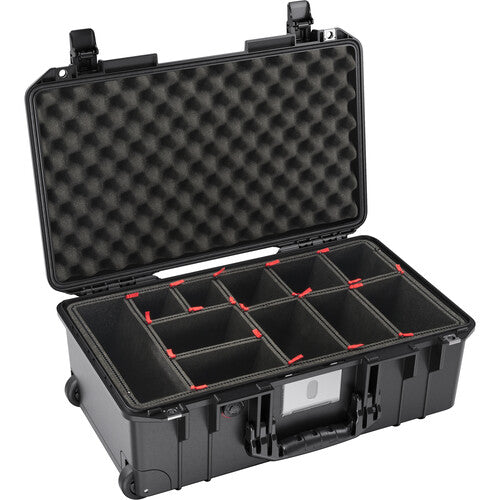 Pelican 1535AirTP Wheeled Carry-On Hard Case with TrekPak Divider Insert (Black)