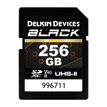 Delkin DSBV6256 256GB BLACK UHS-II V60 SDXC Memory Card