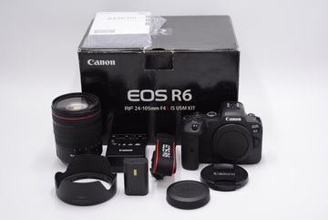 Canon EOS R6/00414 EOS R6 Mirrorless Camera + 24-105mm f/4 L IS USM Lens, Used