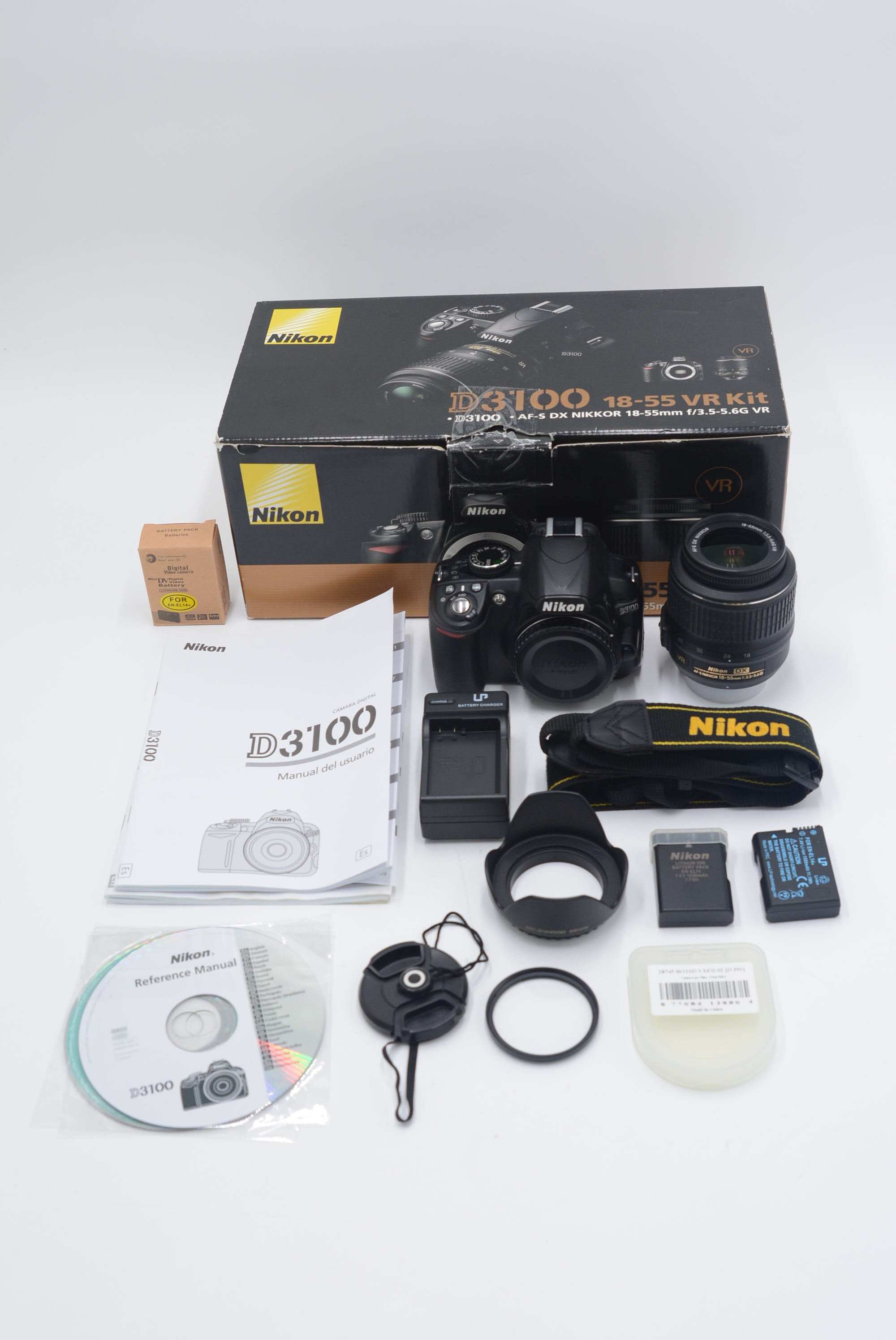 Nikon D3100/1855/37581 D3100 DSLR Camera + AF-S 18-55mm f/3.5-5.6G, Us