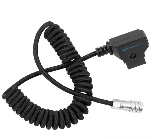 Kondor Blue Coiled D-Tap to BMPCC 6K/4K Power Cable F/Blackmagic - Black