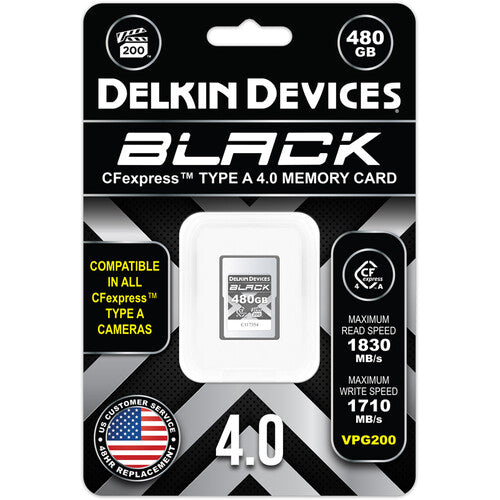 Delkin DCA4BV2480 480GB BLACK CFexpress Type A 4.0 Memory Card