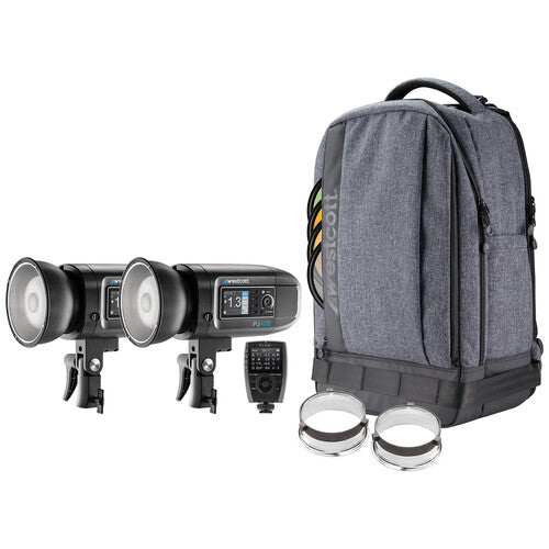 Westcott 4713S FJ400 Strobe 2-Light Backpack Kit W/FJ-X3S Sony Wireless Trigger