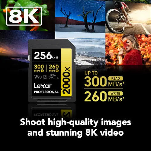 Lexar 256GB Professional 2000x UHS-II SDXC Memory Card - AVC photo video store