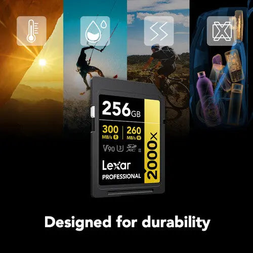 Lexar 256GB Professional 2000x UHS-II SDXC Memory Card - AVC photo video store