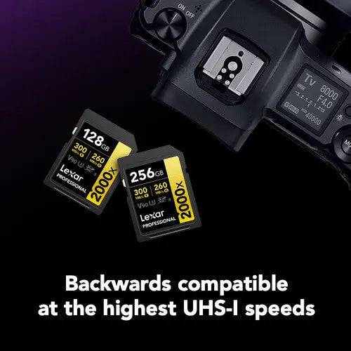 Lexar 256GB Professional 2000x UHS-II SDXC Memory Card - AVC photo video store