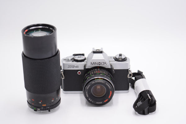 Minolta XG1/29473 XG1 35mm Manual SLR Camera + Albinar Dual Lens Kit (FOR PARTS), Used