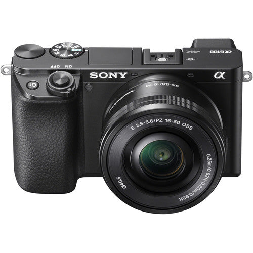 Sony A6100L, E PZ 16-50mm F/3.5-5.6 OSS Zoom Lens, Black