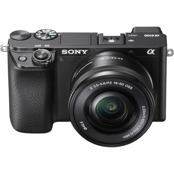 Sony A6100L, E PZ 16-50mm F/3.5-5.6 OSS Zoom Lens, Black